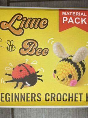 Little Bee Beginners Crochet Kit Bee & Ladybug Amigurumi Starter Set New Craft